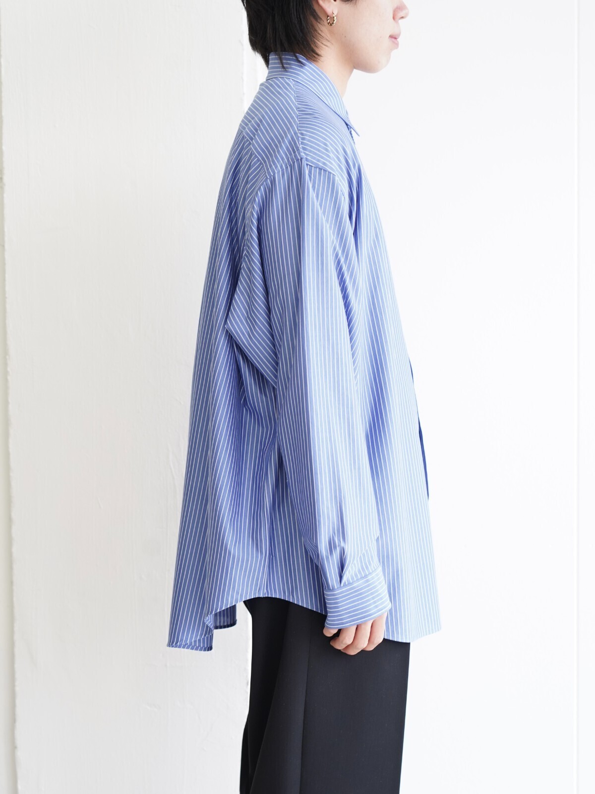 46G Atmosphere Stripe L/S Shirt - KANEMASA PHIL. WOMENS & MENS