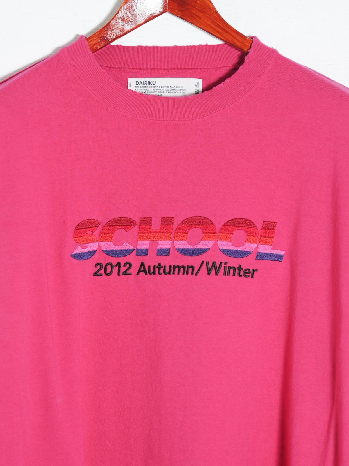 SCHOOL”刺繍 ヴィンテージロングTシャツ - ダイリク レディース