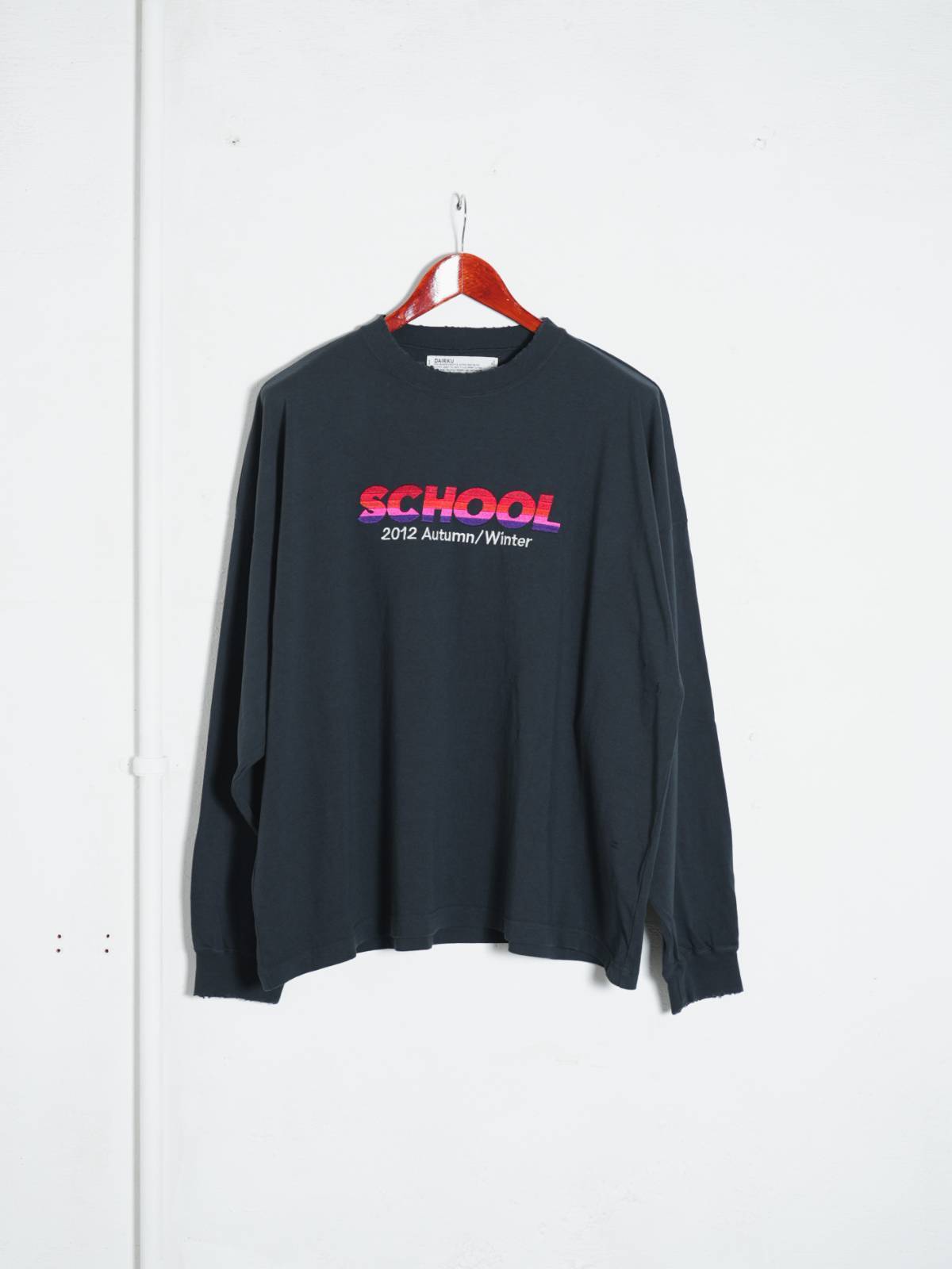 SCHOOL”刺繍 ヴィンテージロングTシャツ - ダイリク レディース