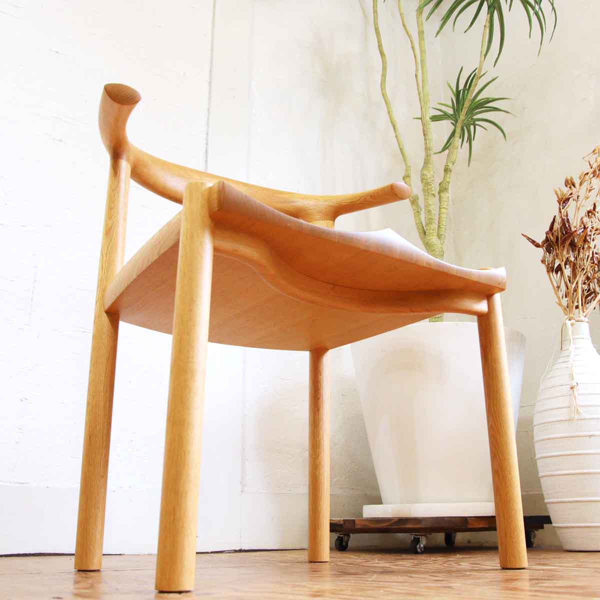 カグラ / 家具蔵 ナラ無垢材 アームチェア アルコⅡ 柾目 中古