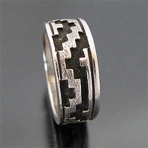 NAVAJO/ナバホ族 Dan Jackson/ダン・ジャクソン ラグ柄 オーバーレイ