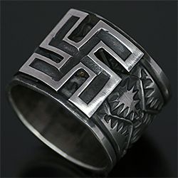 ナバホ族 Sunshine Reeves スワスティカ リング 21号 【送料無料】