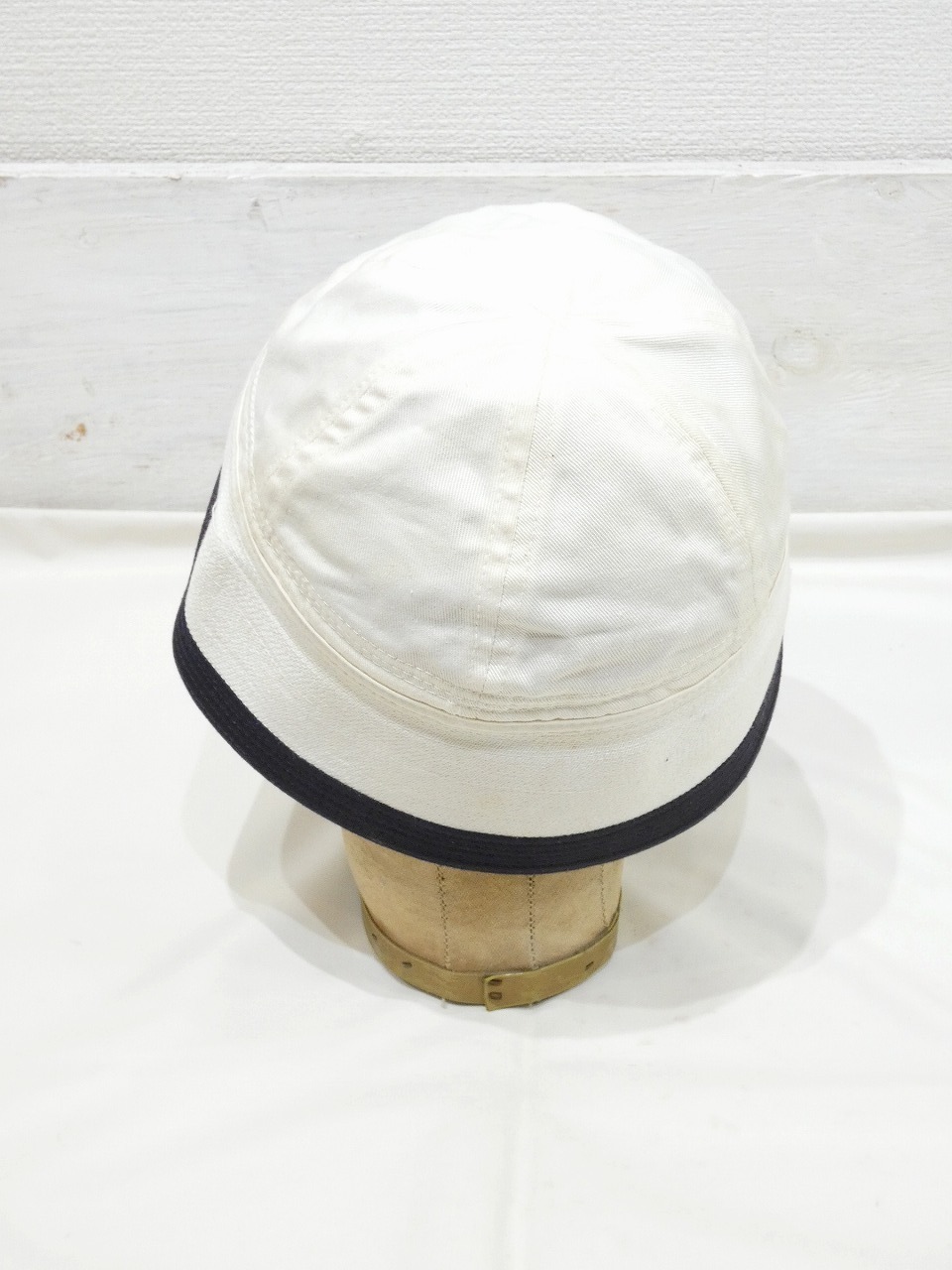 40s US NAVAL ACADEMY SAILOR DIXIE HAT with NAVY TRIM AND STENCIL