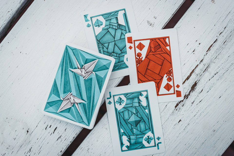1000 Cranes V2 Playing Cards - Riffle Shuffle Playing Card Co