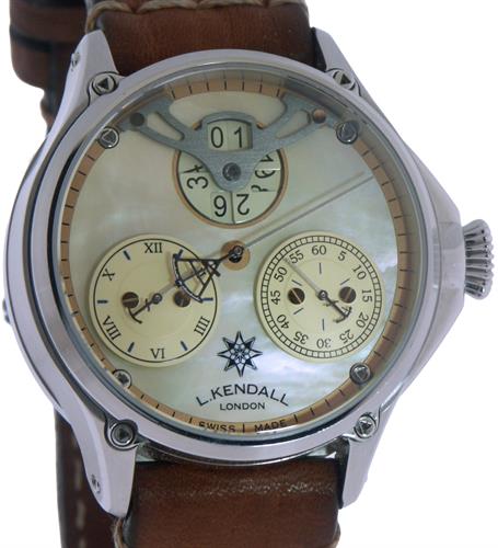 L.kendall Big Date Regulator Yellow Mop k6-004 - Pre-Owned Mens