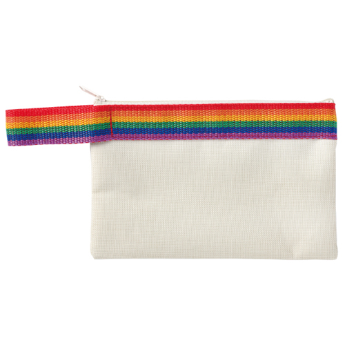 完売】レインボーカラー ハンドル付きフラットポーチ｜ポーチ｜在庫