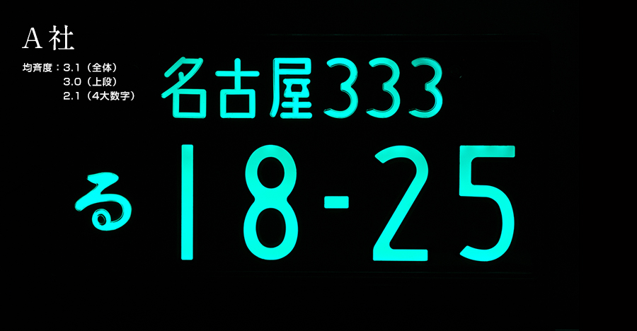 製品特長│字光式ナンバープレート用LED照明器具 R-ray