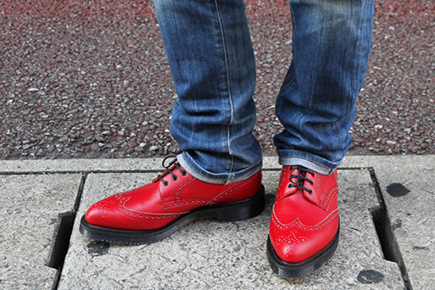 ジョージコックス15014レッドレザー ウイングチップ／ROCK SHOES COMPANY