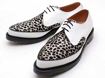 ジョージコックス8075ホワイトレザー×レオパード／ROCK SHOES COMPANY