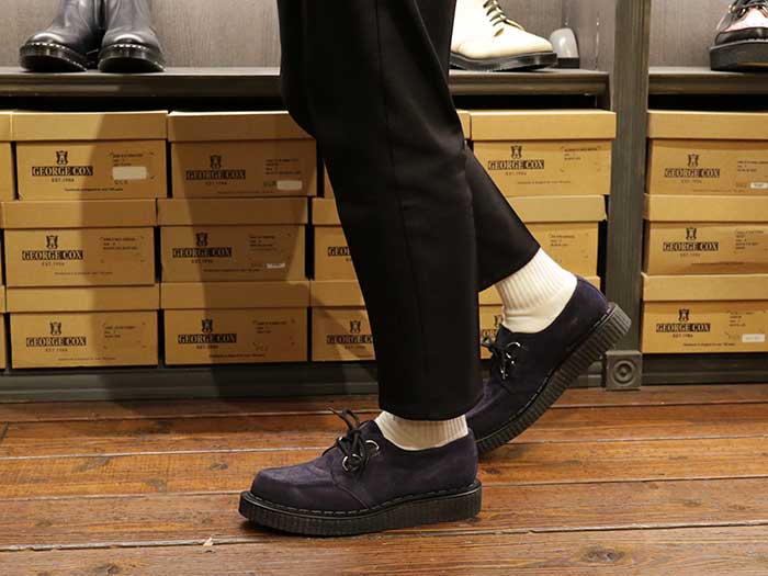 ジョージコックスBINGLEY ネイビースエード（No.4コルゲートソール