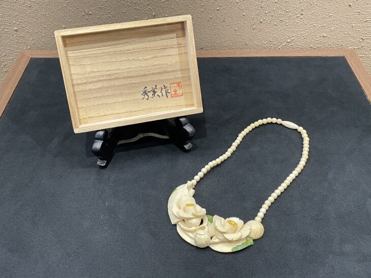 荒巻秀美作 カトレアネックレス、イヤリング 共箱 72g 東Y7-0220☆2F