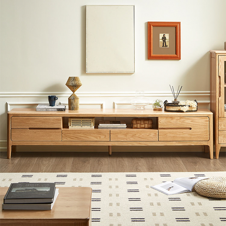 奥行スリムなテレビ台 天然木 スタイリッシュで美しい無垢材 木製 天然