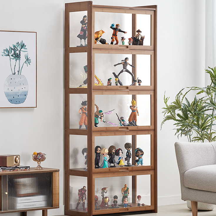 シェルフ 本棚 オープンラック 竹製ラック マガジンラック3段 4段 5段