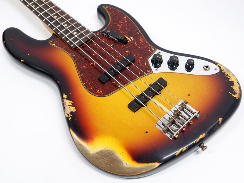 Fender Custom Shop 1961 Jazz Bass Heavy Relic 3-Tone Sunburst
