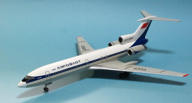 ツポレフ Tu-154 アエロフロート旅客機(ズベズダ 1/144)＞ 飛行機
