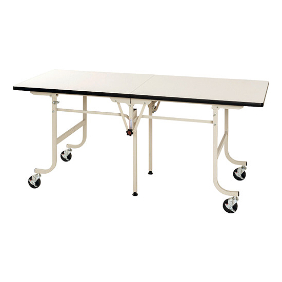 キャスター付折りたたみ大型作業台/M651M-1875-2Y/測定/包装/物流/専門