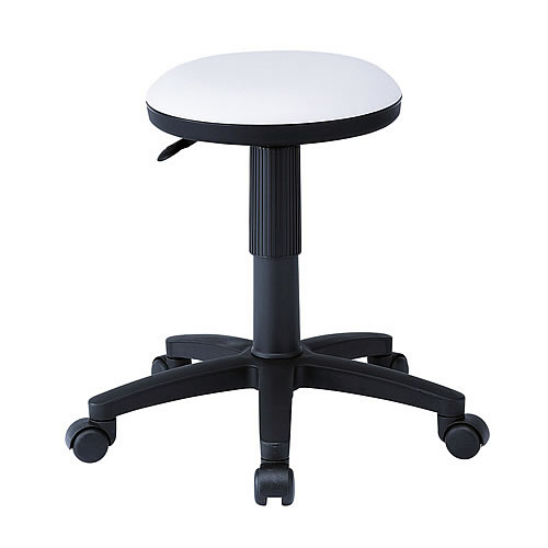 作業丸椅子キャスターチェア/M1375NC-RD5VBKS| シロ産業 |