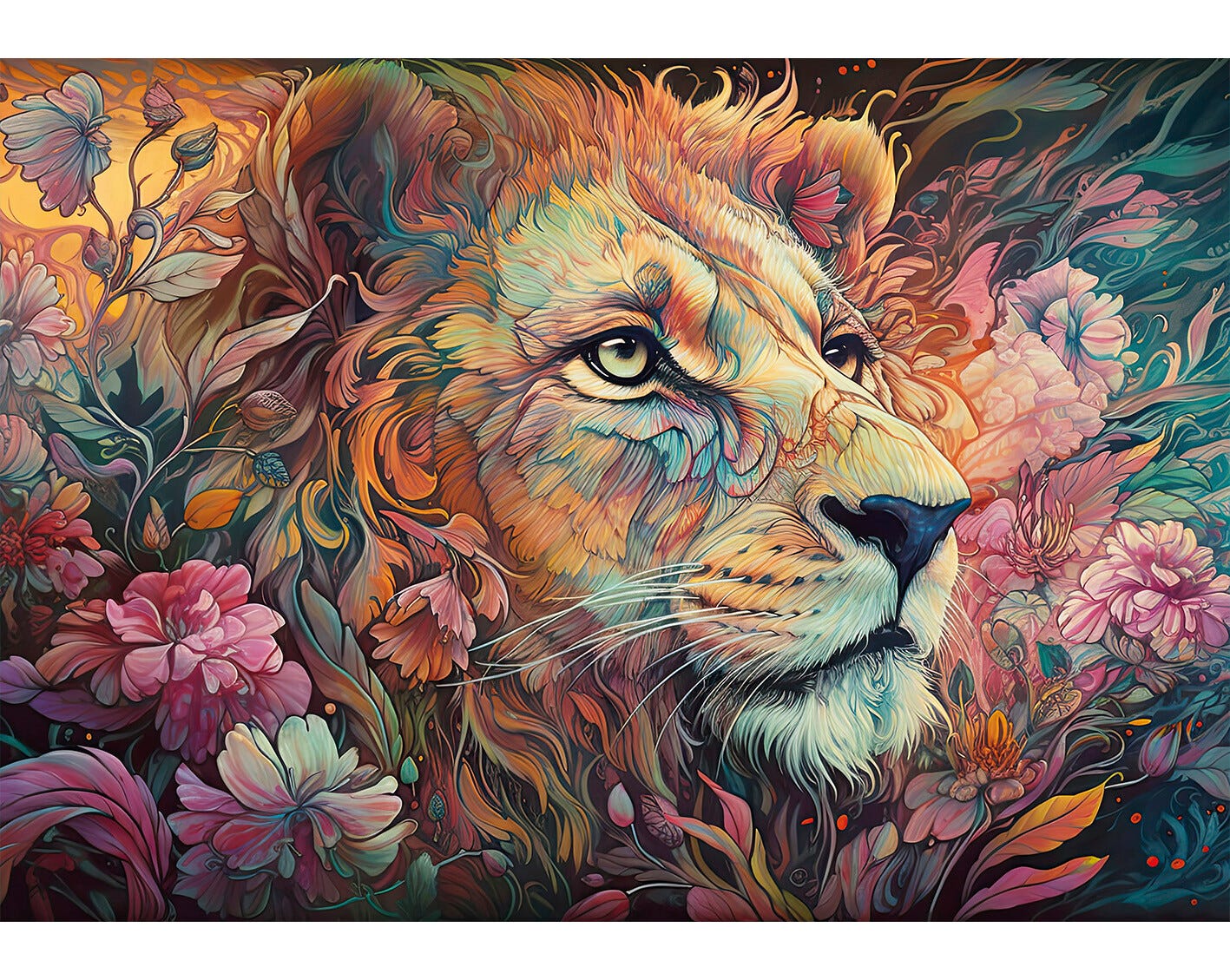 Fierce Florals - Free Form Puzzle Cut