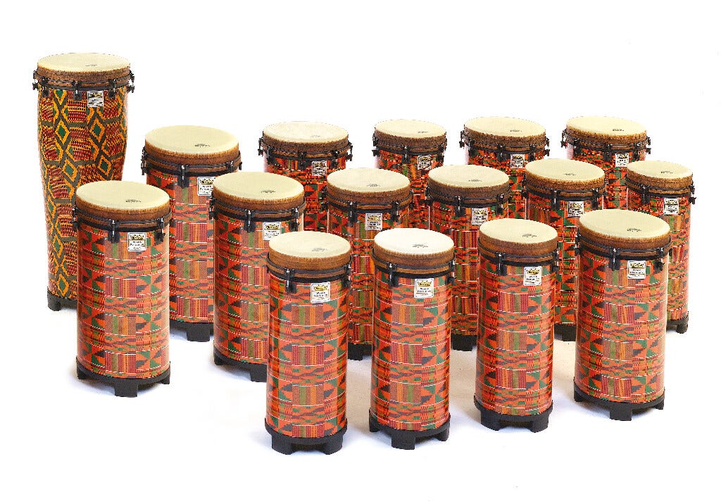 Remo RT-WEST16 Tubano Package - 16 Piece Drum Set for Education