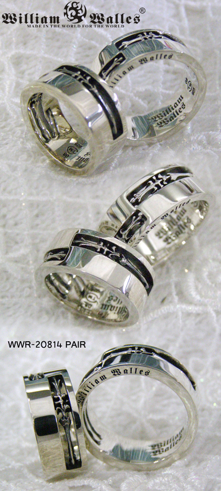 銀ペアリング いぶし,磨き仕上げ シルバー925 ネックレス Ring of