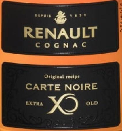 Renault Carte Noire X.O. Extra Old Cognac, France | prices