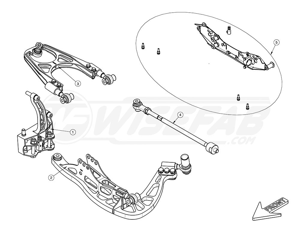 Wisefab Lexus IS200 / IS300 / JZX90 / JZX100 Drift Suspension kit.