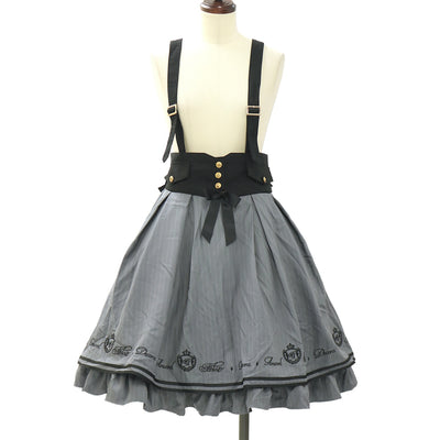 USED】十字架フロッキー鳥籠スカート（黒×青） | Moi-même-Moitié