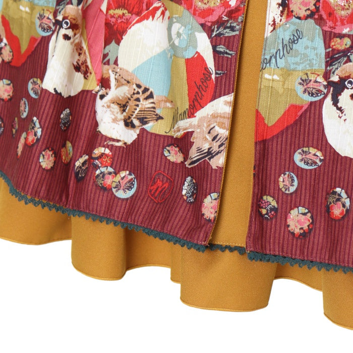 USED】すずめのおはじき遊び タックジャンパースカート（クリップ