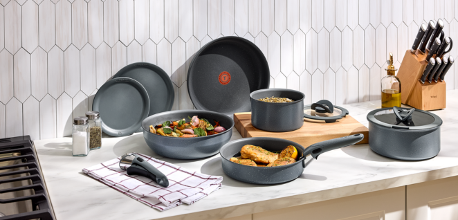 Ingenio Essentials | Space-Saving Starter T-fal Cookware Set