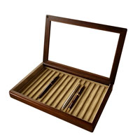 ペントレイ（蓋なし） [万年筆,波板,起毛状布,スタッキング可能,15本入れ]