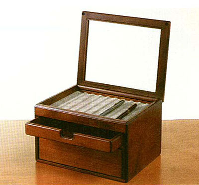 万年筆箱 [万年筆などの筆記具整頓,腕時計やカフスなど,万年筆20本収納