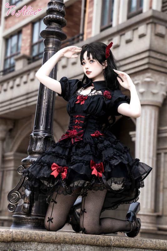 Last one】【BlackShamrock】F58ローズプリンセスショートボレロ - To