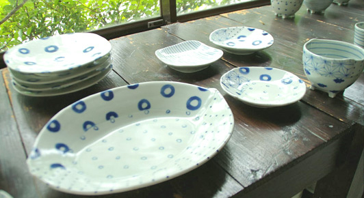 砥部焼の和食器 スギウラ工房の中皿【砥部工房 からくさ】