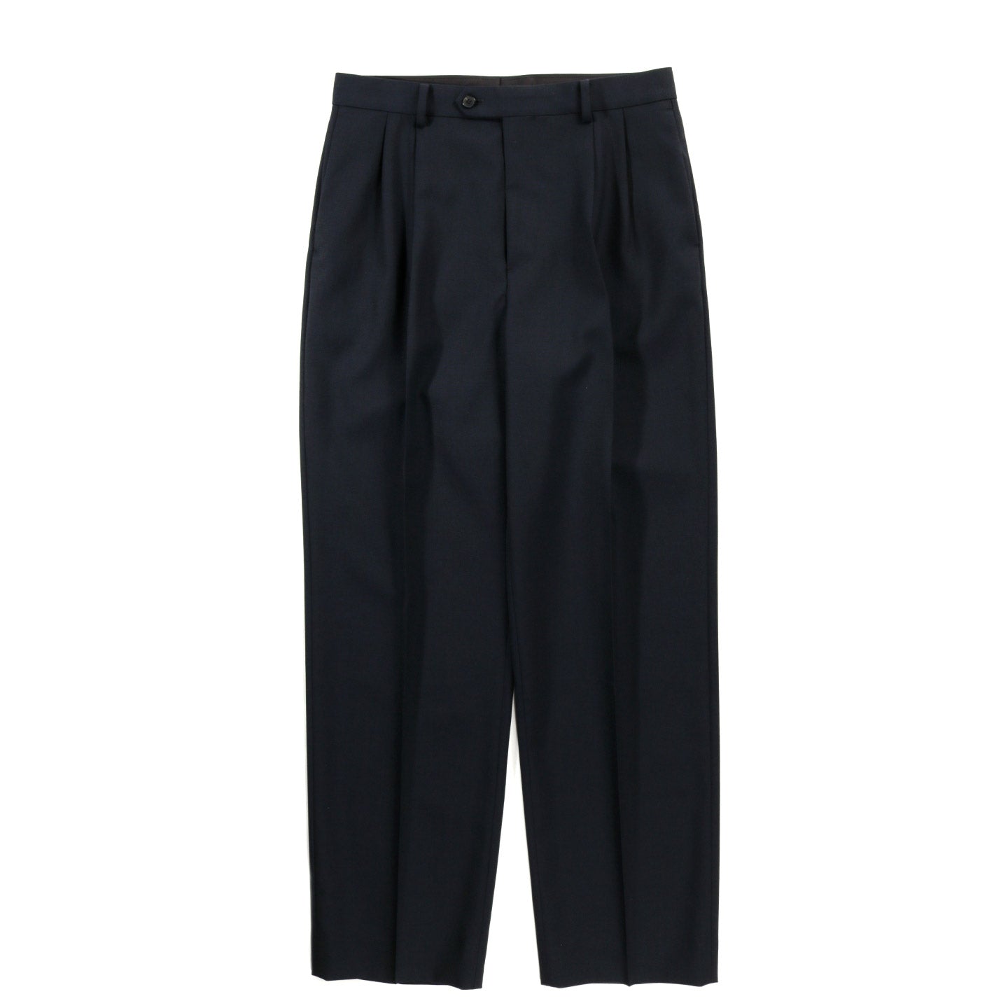 AURALEE WOOL KID MOHAIR HOP SACK TWO-TUCK SLACKS DARK NAVY | TODAY