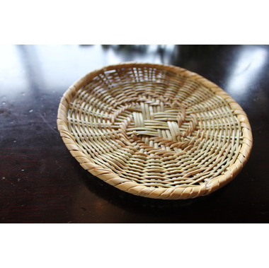 戸隠竹細工そばざる(戸隠産根曲がり竹使用)直径23cm 戸隠そば山口屋