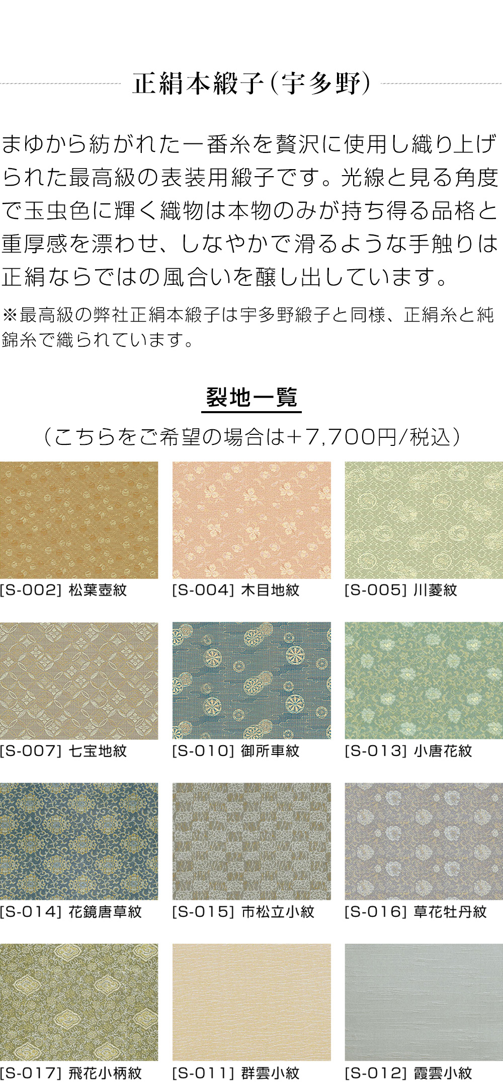 表装 伝統和表装 8「額表装仕立（隅丸女桑仕様）」 半切1/2サイズ（W35