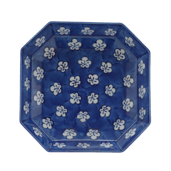 源右衛門窯] 古染風梅紋方皿 (033203): ネットデパート｜トキハ