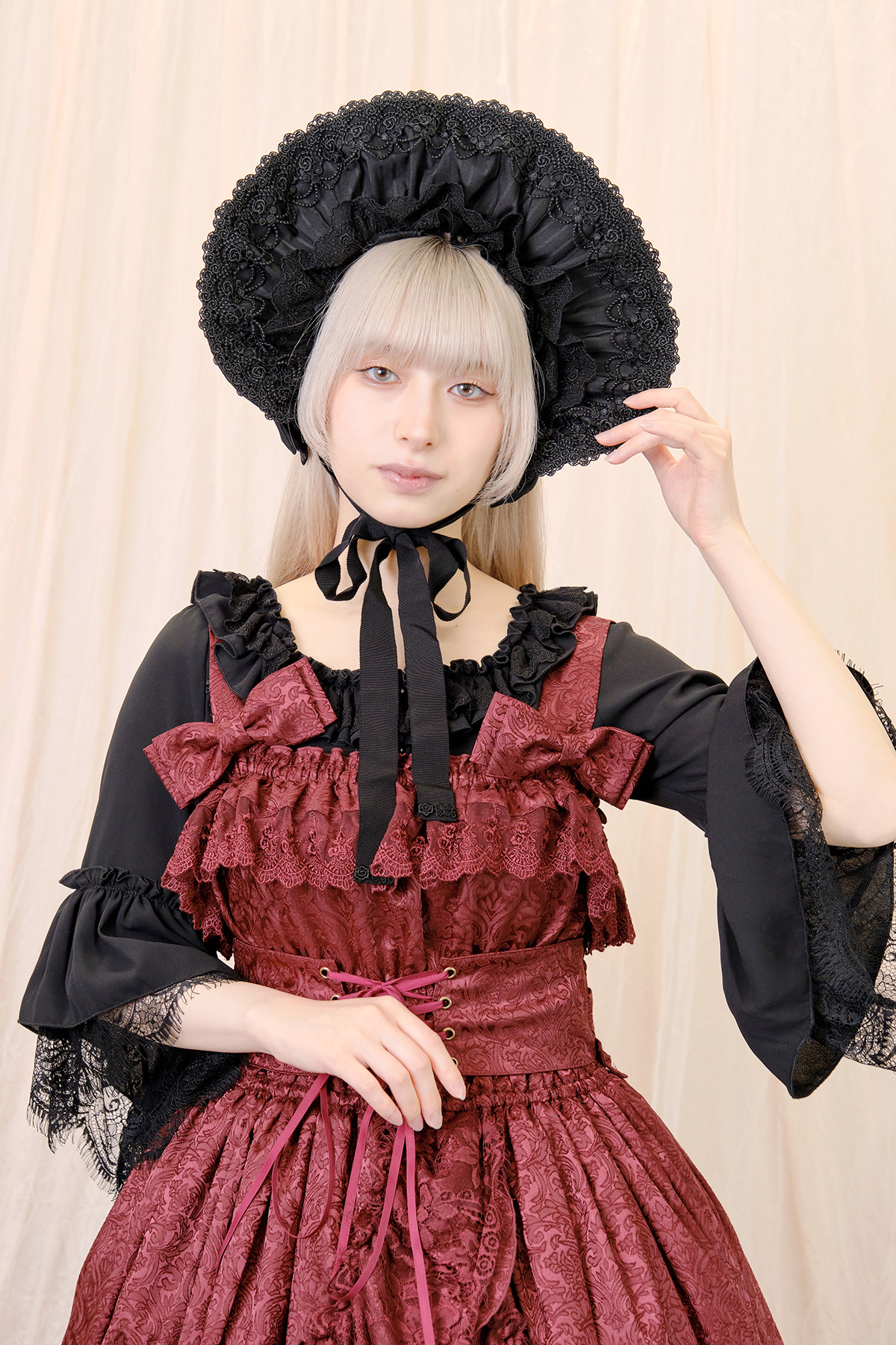 Mystique Jacquard Jumper Skirt (ボルドー)｜東京ロリィタ-TOKYO