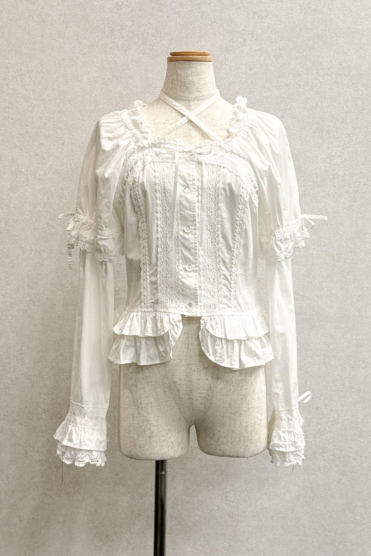 姫袖後ろシャーリングブラウス オフ白｜東京ロリィタ-TOKYO LOLITA