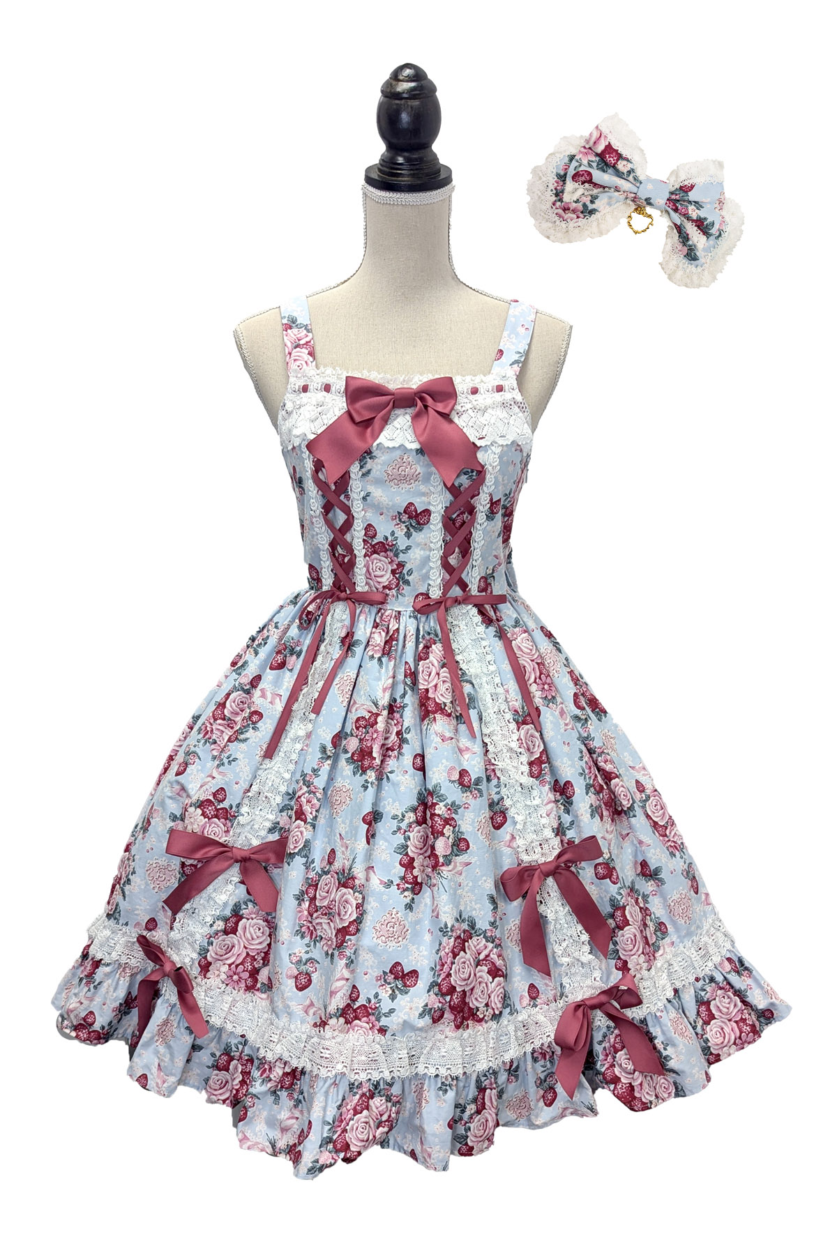 シュガーブーケ～永遠の乙女の憧れ～柄ジャンパースカートIV＆リボン