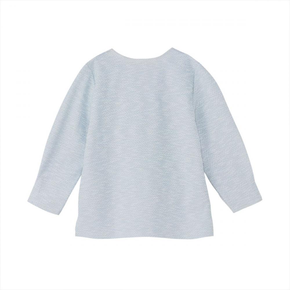 チャーム付ブラウス ツイード風 長袖 レディース(M サックス): 東京