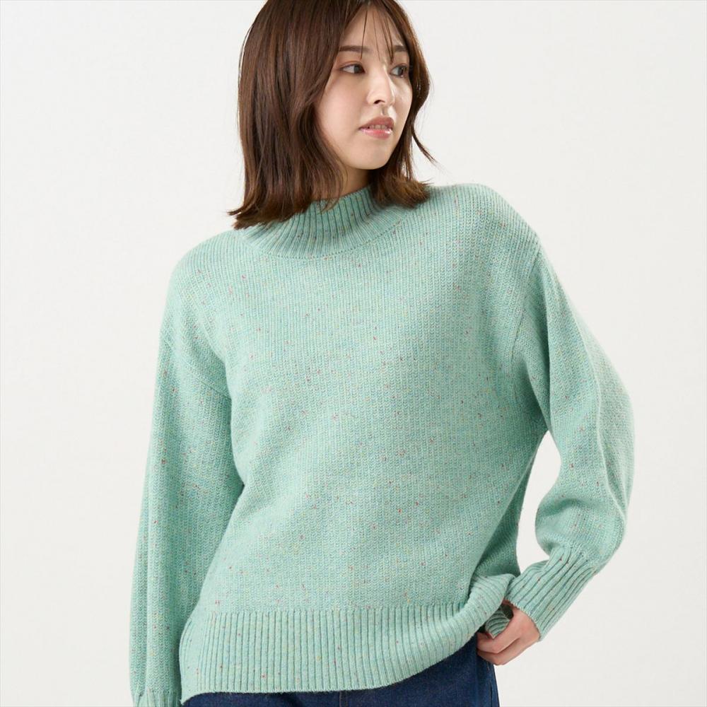 Pitta Re:)】 ニット 畦ハイネック プルオーバー レディース(M ミント