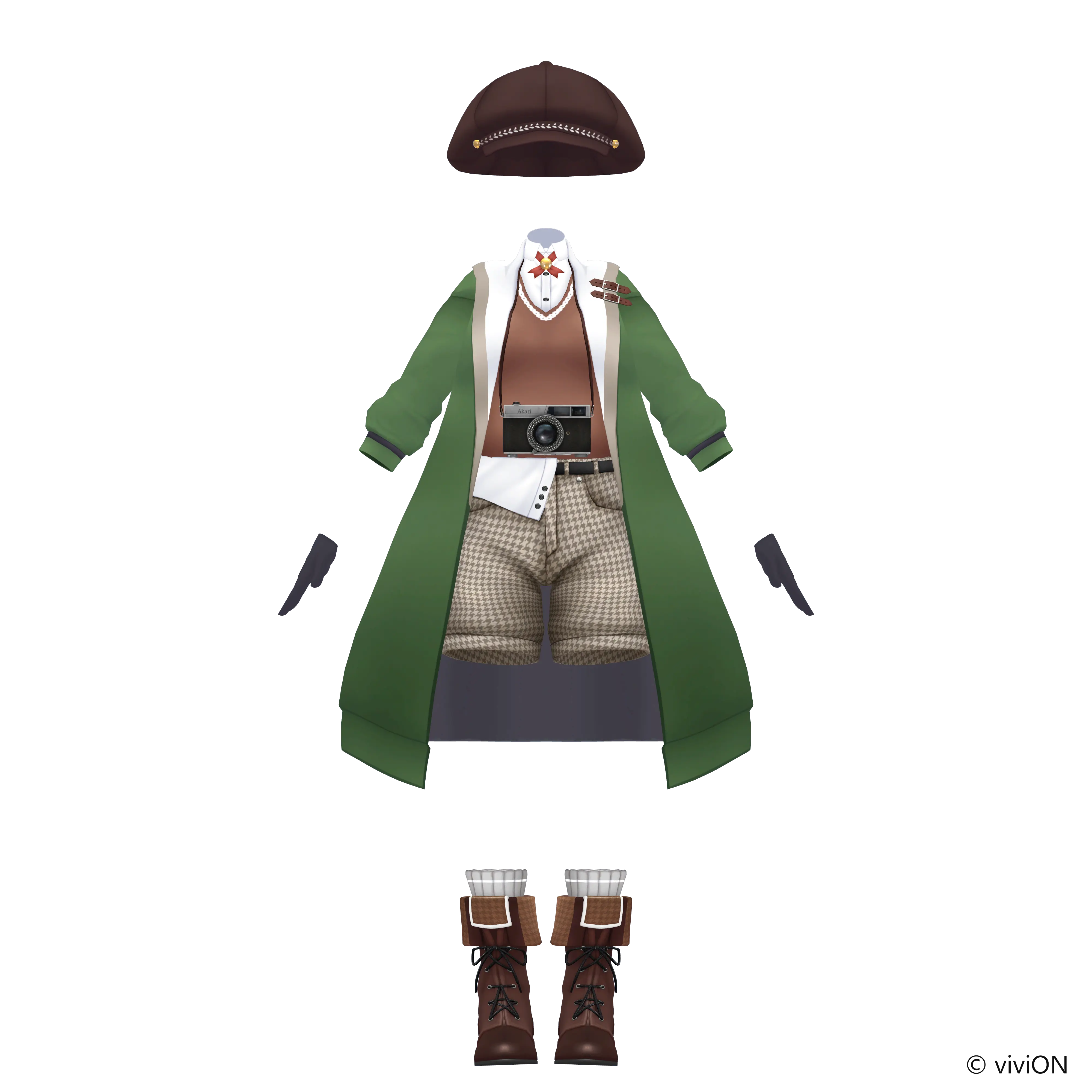 石狩あかり あおぎり高校公式VRChat衣装(Kikyo): トータルコーデ