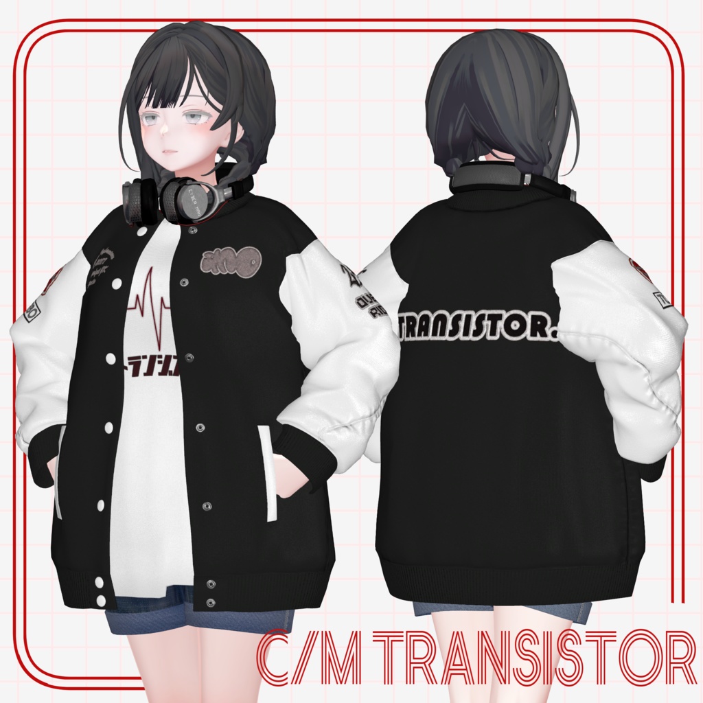 18 avater] Varsity Jacket [C/M TRANSISTOR] (スタジャン 「C/M