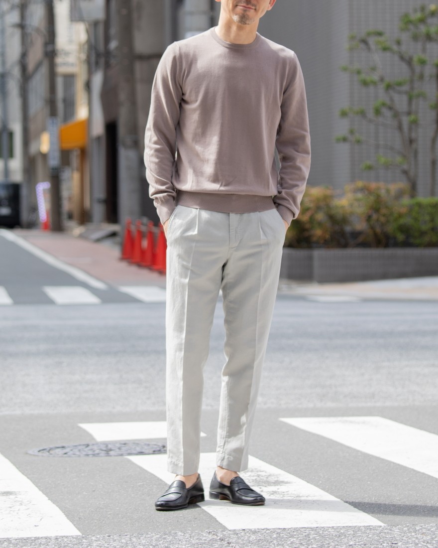 12Gソフトコットン クルーネックニット｜GRAN SASSO（グランサッソ