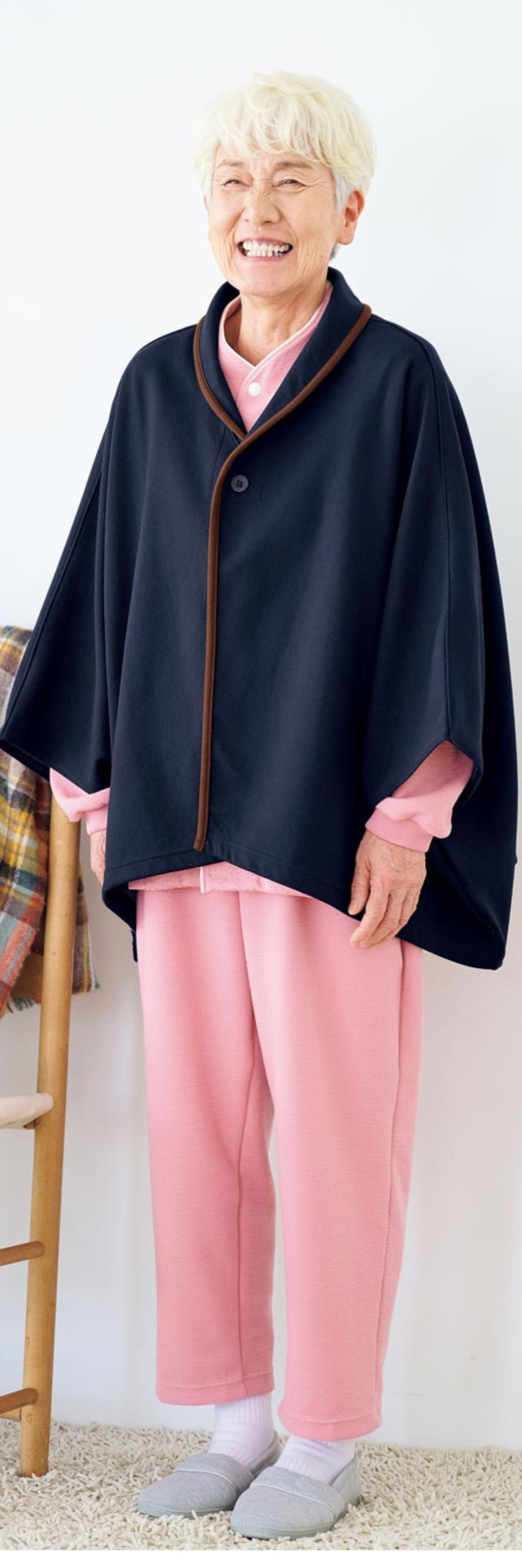 品番： CR844 】 男女兼用 ポンチョ 検診 健診 人間ドック 冬用