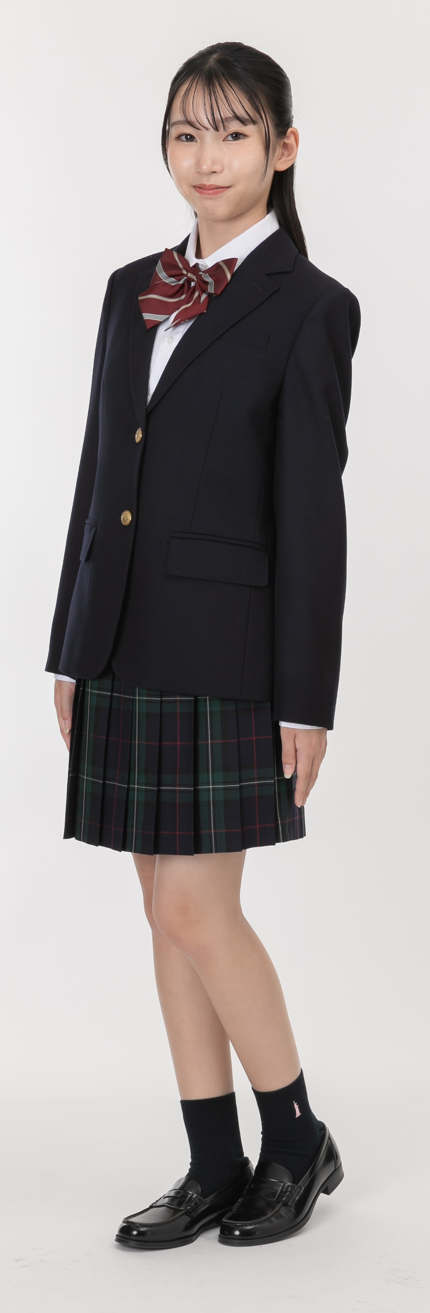 タータンチェックスカート ウォッシャブル ウール混 イーストボーイ