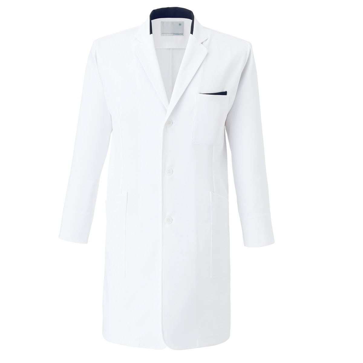 品番： CM772 】 メンズ コート 薬剤師向け 専用ウエア 襟裏ネイビー