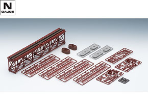 上路式単線トラス鉄橋S280(F)(深緑)(PC橋脚・2本付) ｜製品情報｜製品