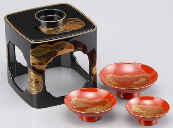 屠蘇器・香挟間山水蒔絵 1,540,000円（税込） | 輪島塗の塗師屋 輪島